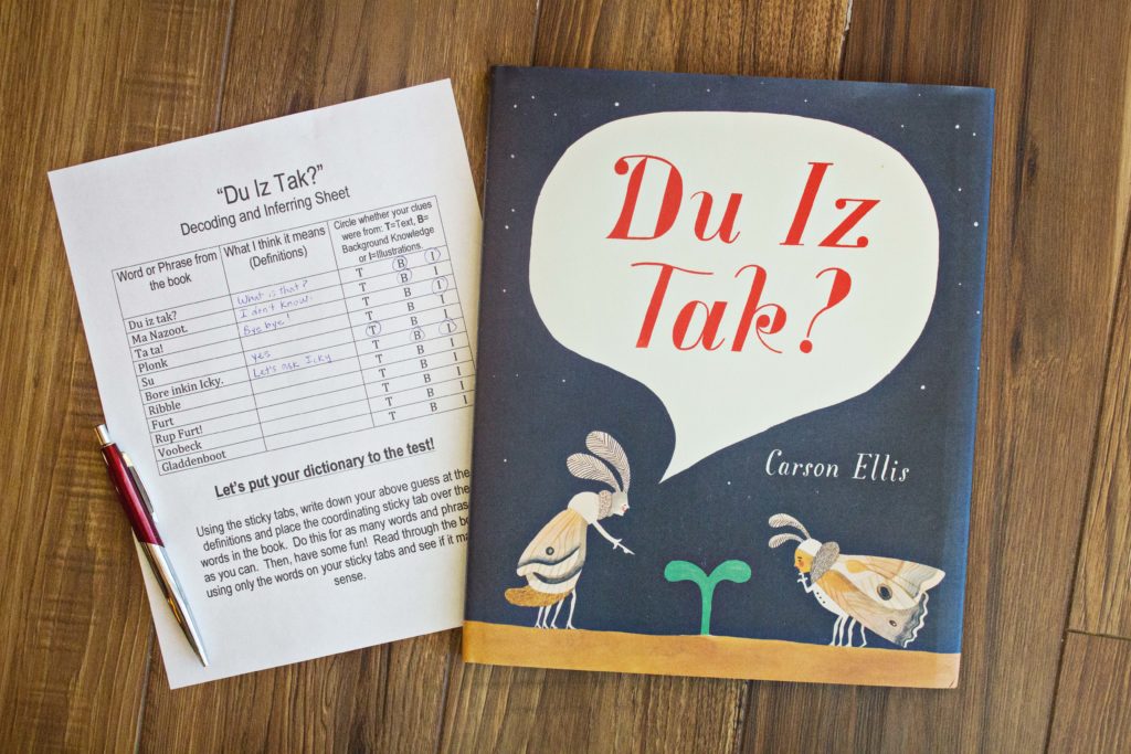 "Du Iz Tak" and Decoding/Inferring Activity · Book Nerd Mommy