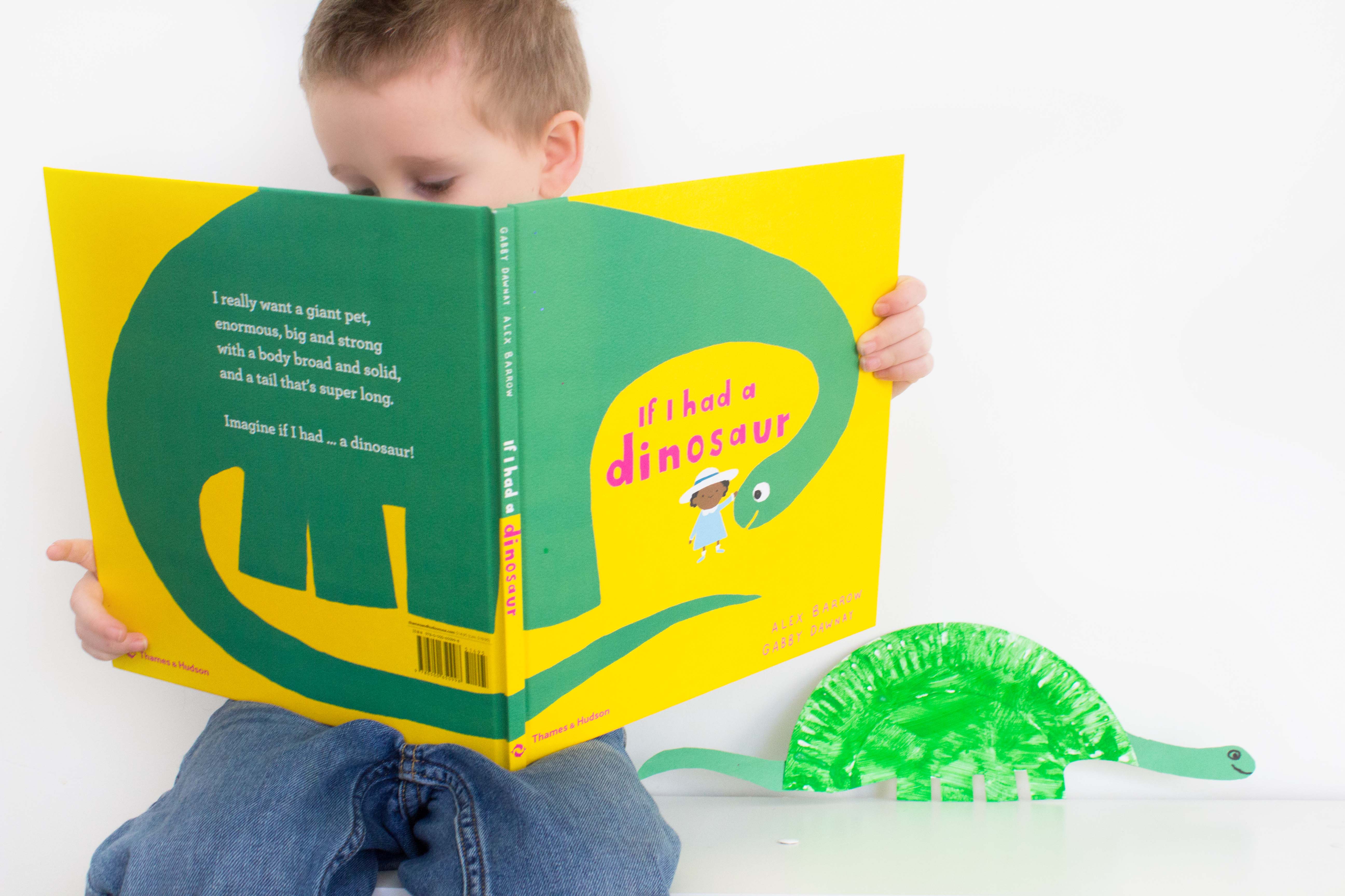 "If I had a Dinosaur" and DIY Paper Plate Dinosaurs · Book Nerd Mommy
